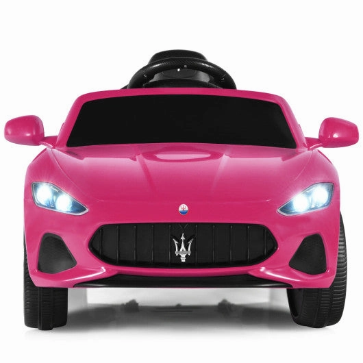 12V Kids Ride-on Car With Remote Control and Lights-Pink