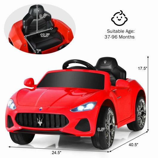 12V Kids Ride-on Car With Remote Control and Lights-Red