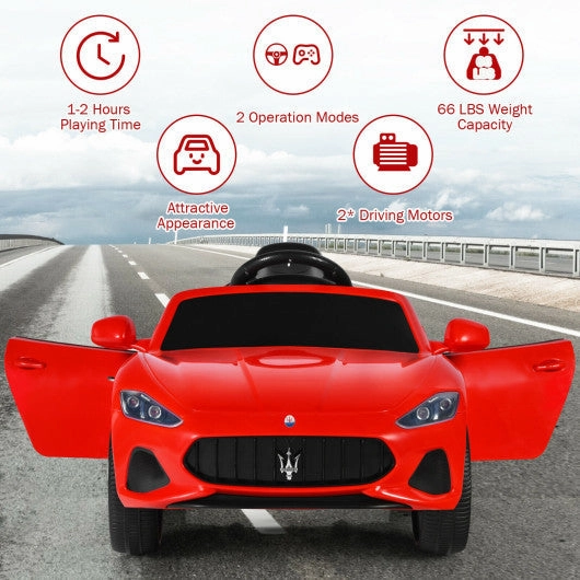 12V Kids Ride-on Car With Remote Control and Lights-Red
