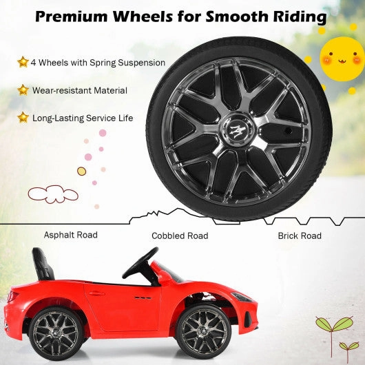 12V Kids Ride-on Car With Remote Control and Lights-Red