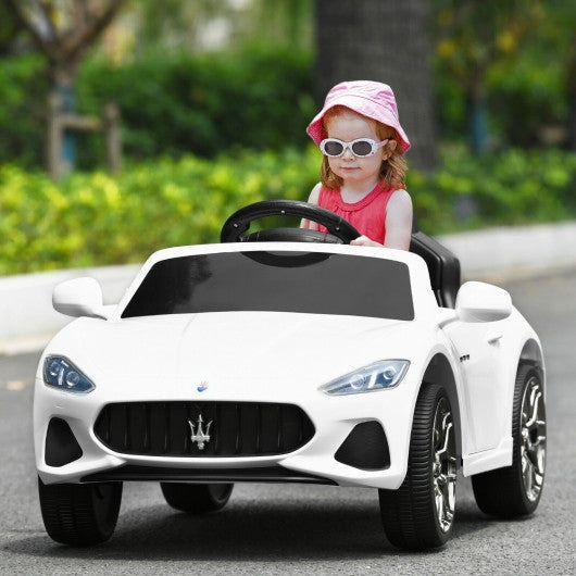 12V Kids Ride-on Car With Remote Control and Lights-White