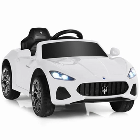 12V Kids Ride-on Car With Remote Control and Lights-White