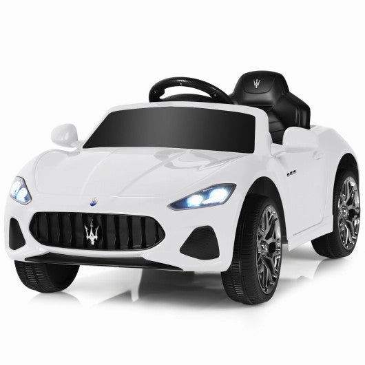 12V Kids Ride-on Car With Remote Control and Lights-White