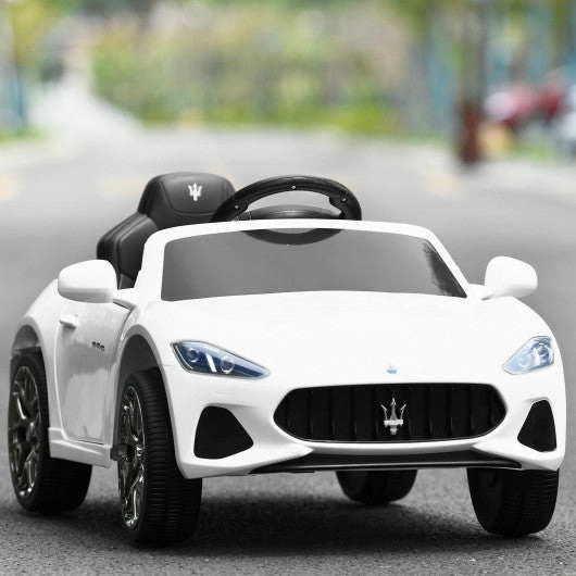 12V Kids Ride-on Car With Remote Control and Lights-White