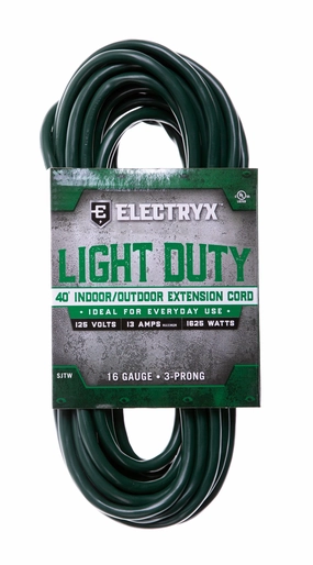 40ft Light Duty Indoor/Outdoor Extension Cord - 16 Gauge