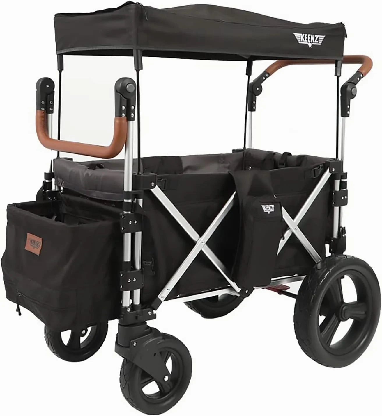 7S 2.0 Stroller Wagon, 2 Passenger - Black