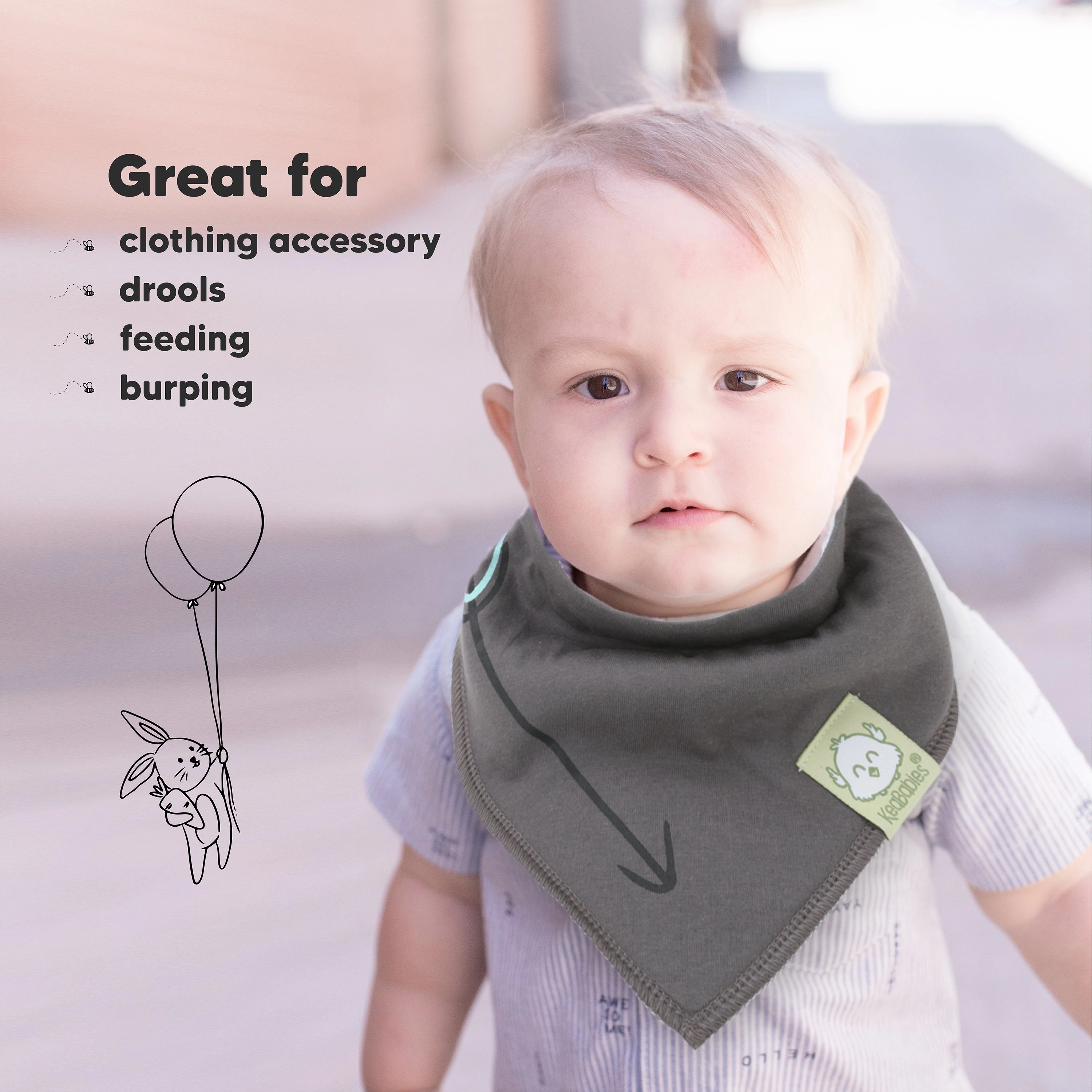 8-Pack Organic Bandana Bibs (Baby Boss)