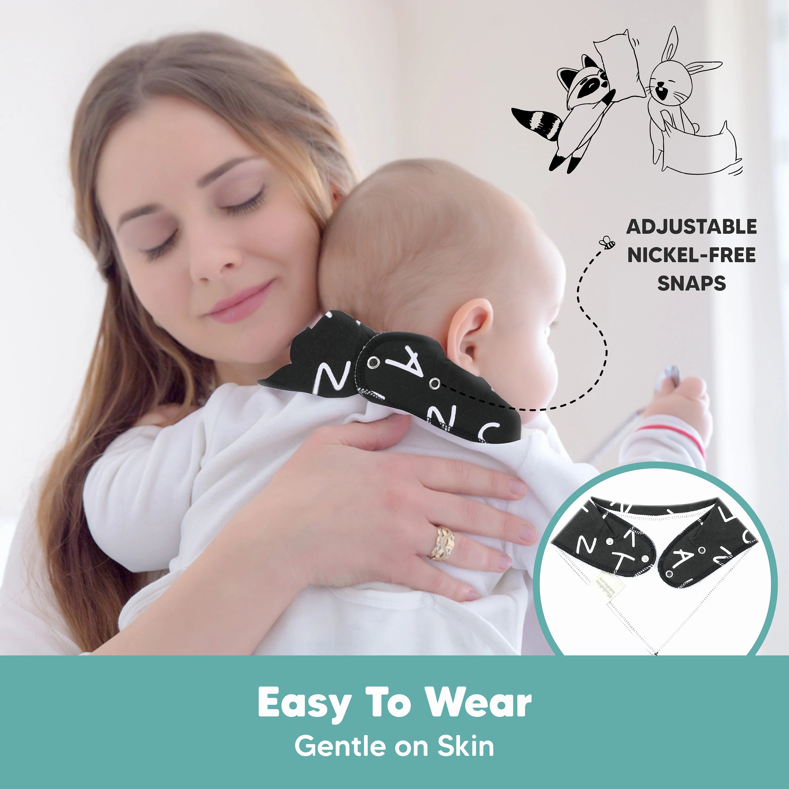 8-Pack Organic Bandana Bibs (Baby Boss)