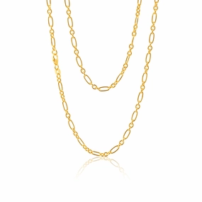 9ct Silverfilled 3:1 Figaro 50cm 80 Gauge Chain