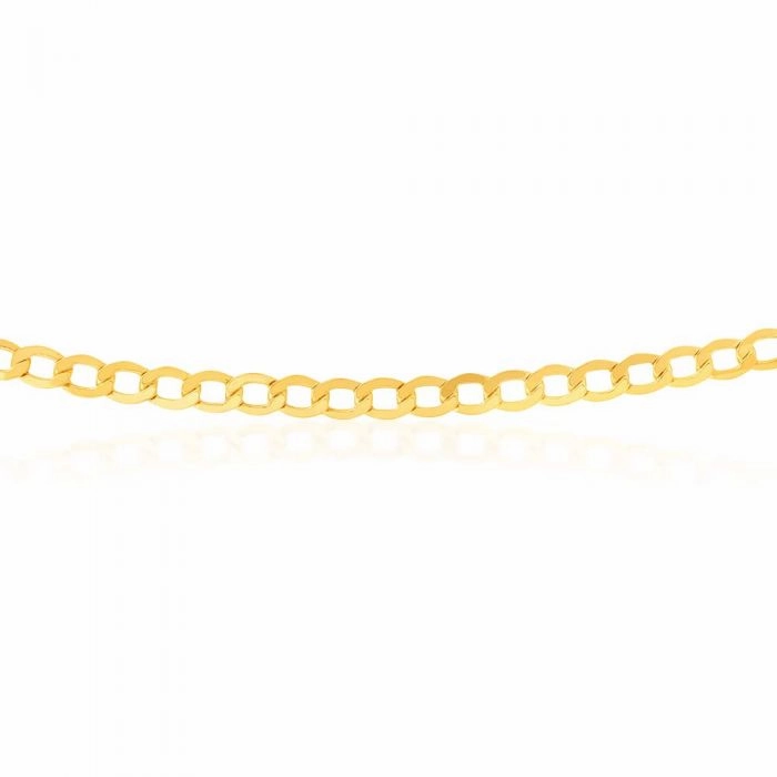 9ct Silverfilled Curb Bev 45cm 100 Gauge Chain