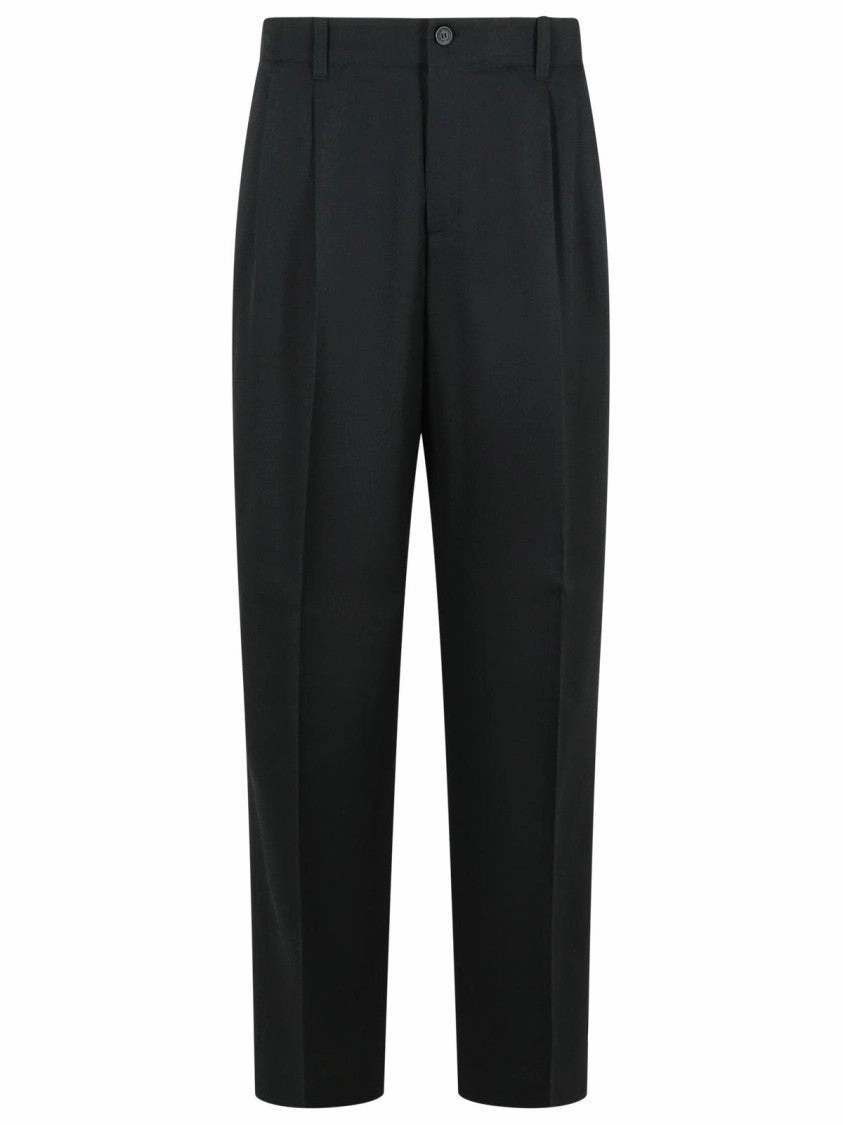 'Slacks' Black Virgin Wool Pants