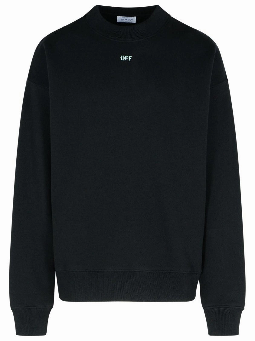 'Vibe Arrow' Black Cotton Sweatshirt