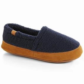 Acorn Women's Moc Slipperss - Memory Foam, Navy Popcorn, Medium | A10080NPCWM