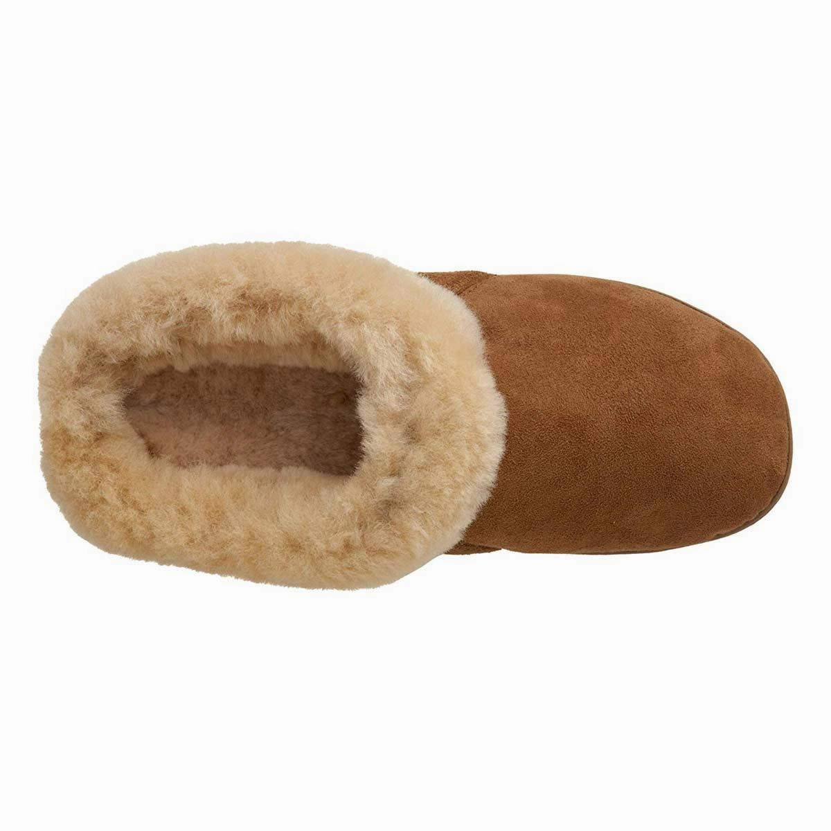 Acorn Women's Slipper - Shearling Ewe Collar Sheepskin Walnut | A10879