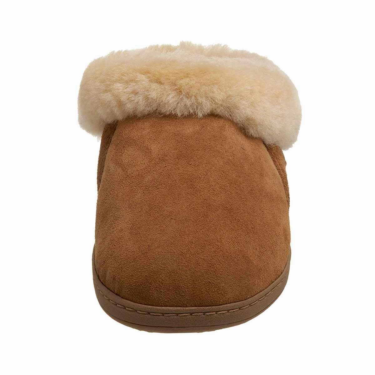 Acorn Women's Slipper - Shearling Ewe Collar Sheepskin Walnut | A10879