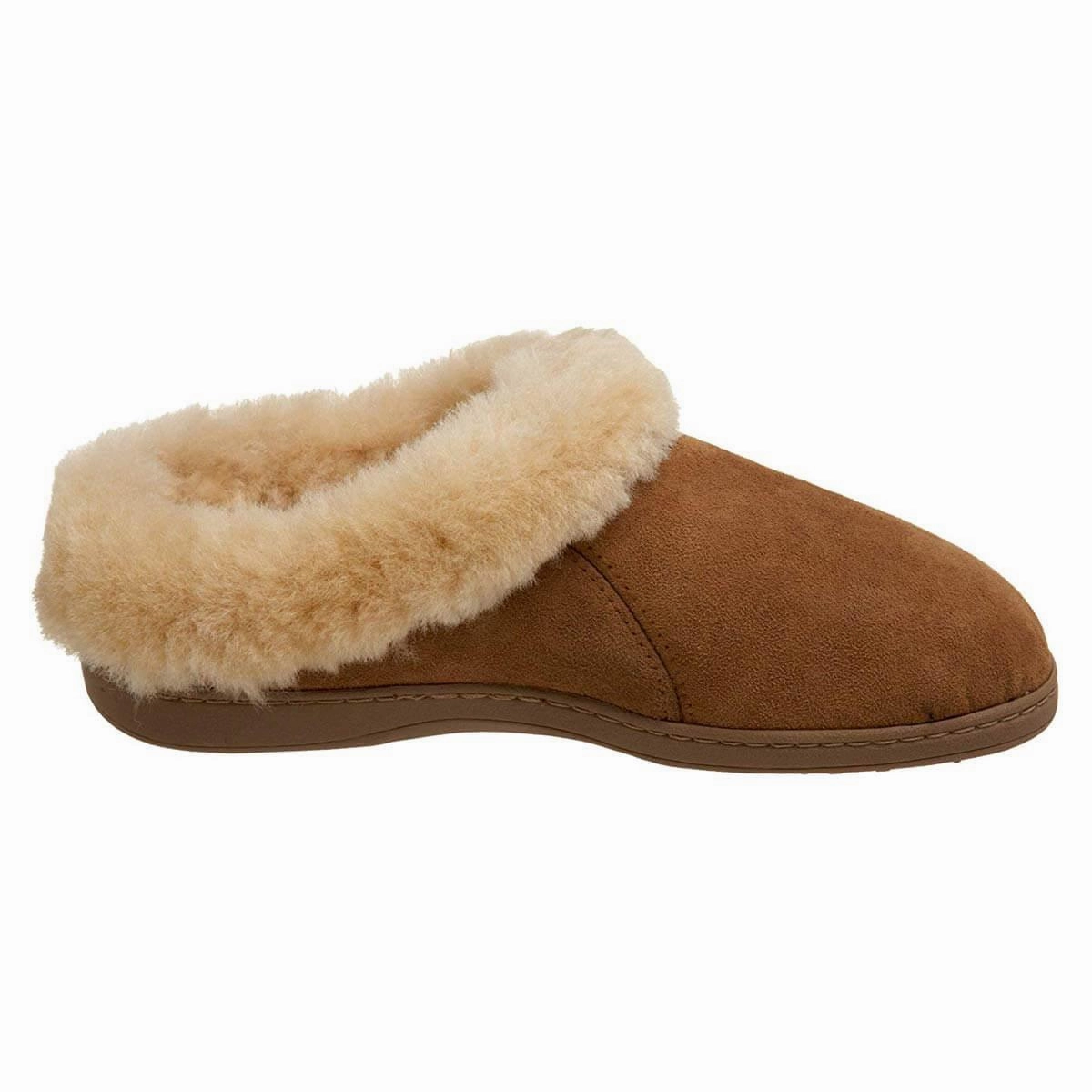 Acorn Women's Slipper - Shearling Ewe Collar Sheepskin Walnut | A10879