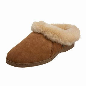 Acorn Women's Slipper - Shearling Ewe Collar Sheepskin Walnut | A10879