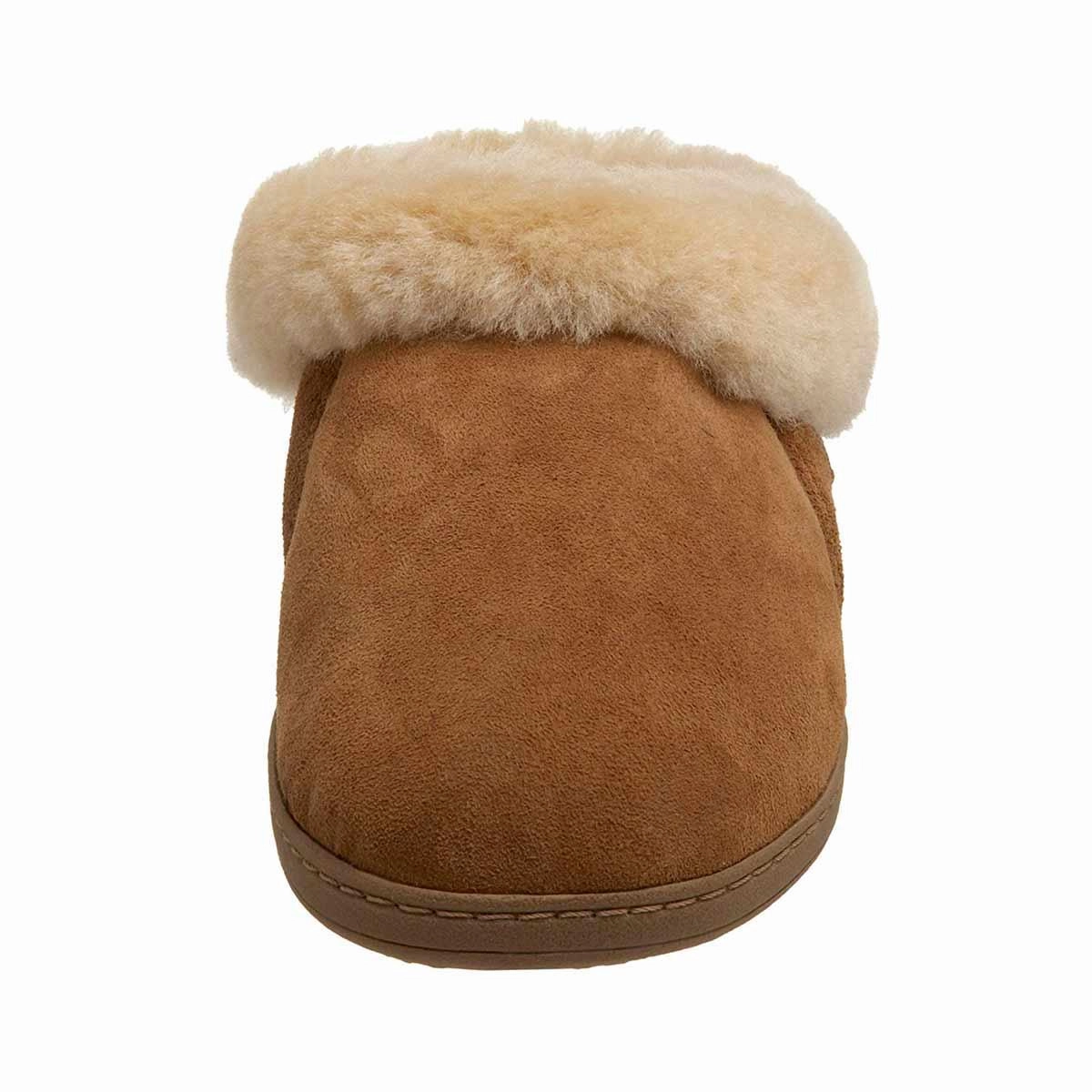 Acorn Women's Slipper - Shearling Ewe Collar Sheepskin Walnut | A10879