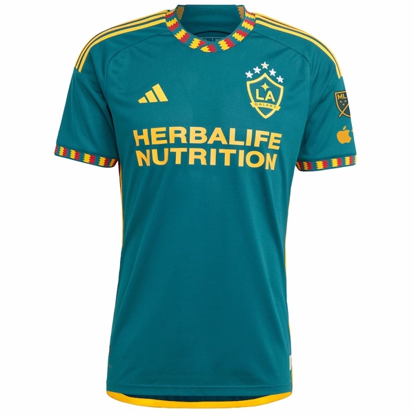 adidas LA Galaxy Billy Sharp Authentic Away Jersey w/ MLS   Apple TV Patch 23/24 (Green/Yellow)