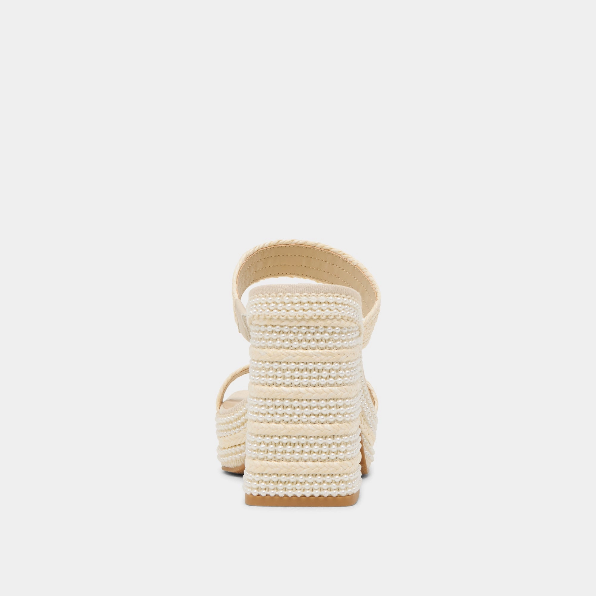 ALIYA PEARL HEELS VANILLA RAFFIA