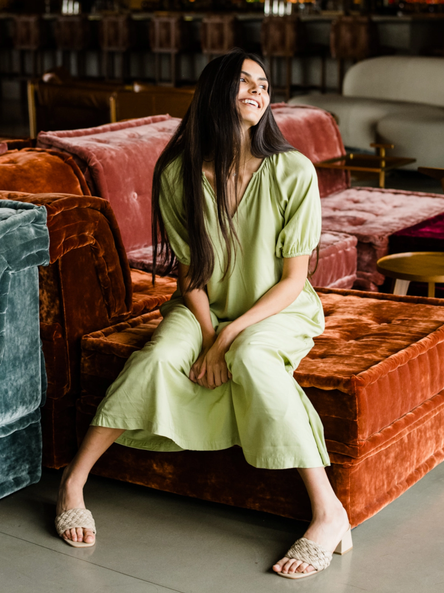 Amari Puff Sleeve Maxi Dress