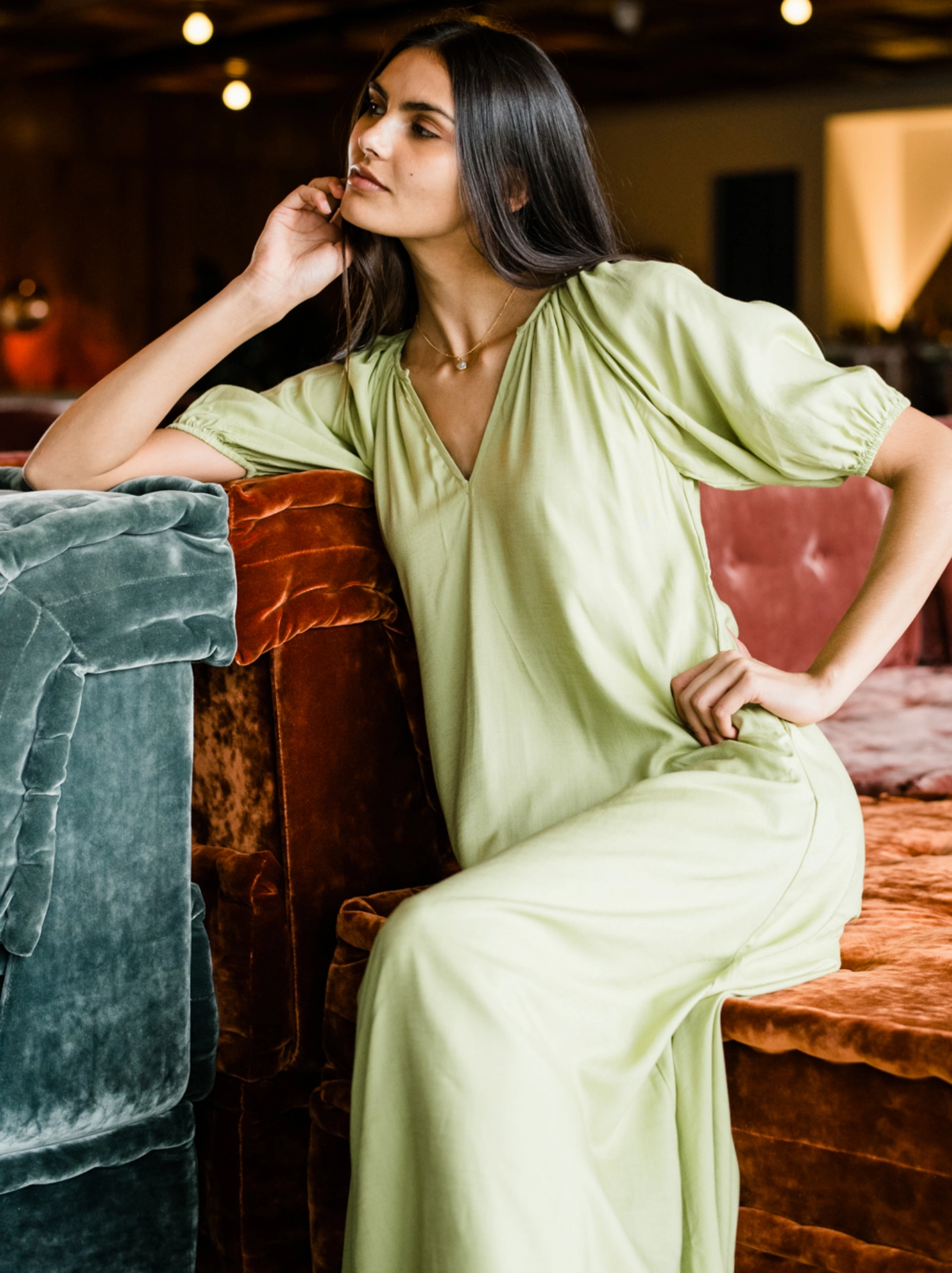 Amari Puff Sleeve Maxi Dress