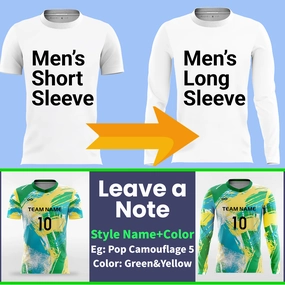 Any Style of Men's - Customized Men's Sublimated Long Sleeve Soccer Jersey