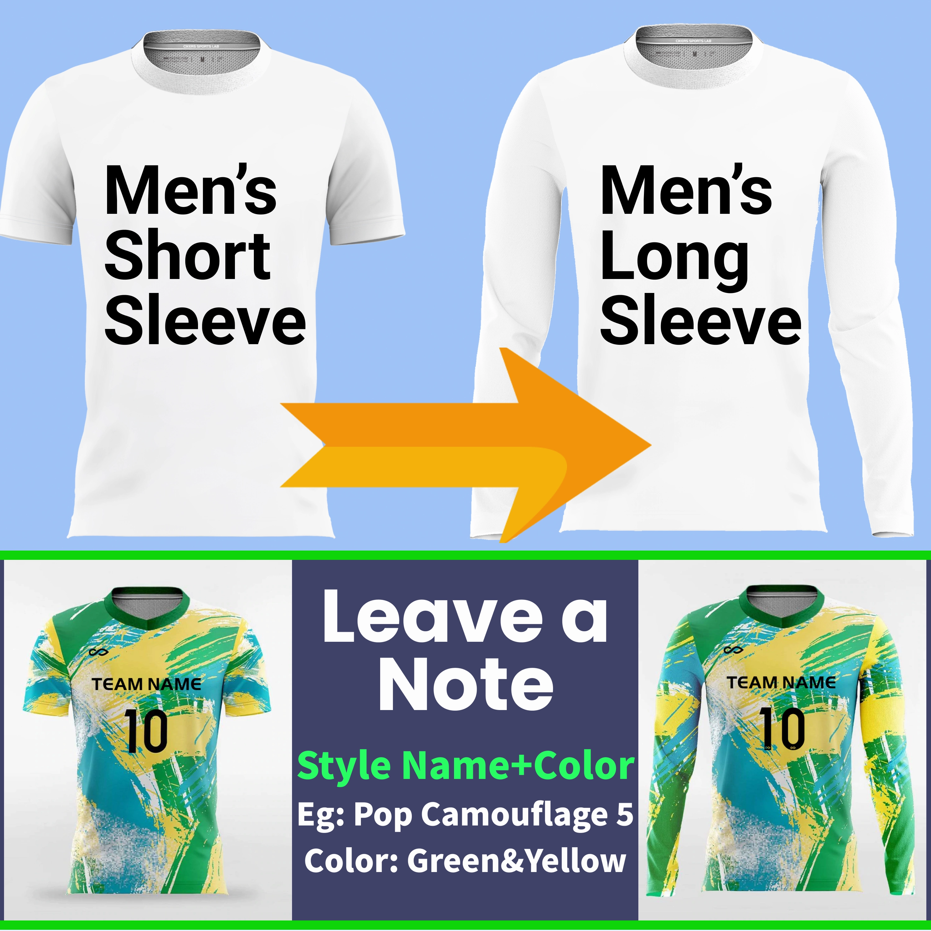 Any Style of Men's - Customized Men's Sublimated Long Sleeve Soccer Jersey