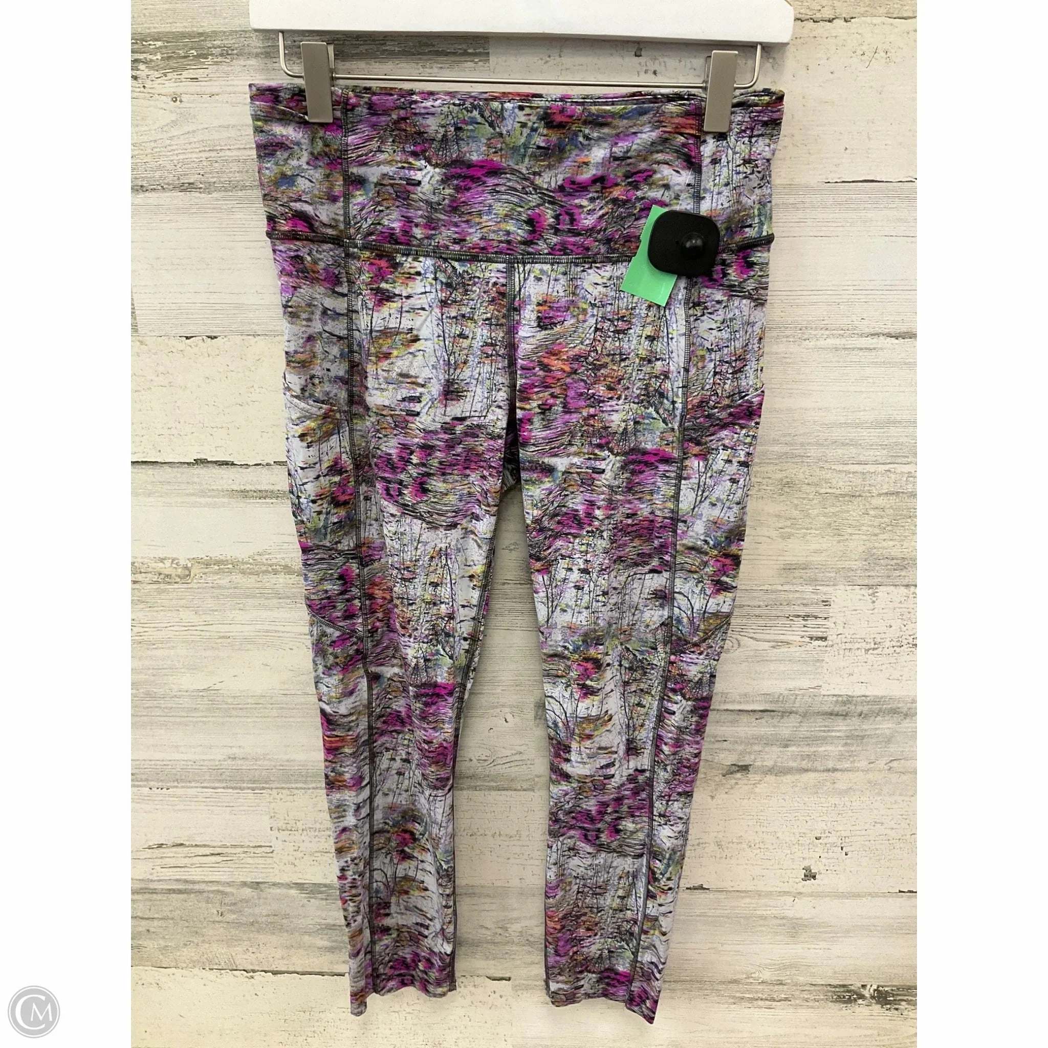 Athletic Leggings By Lululemon In Grey & Purple, Size: 8