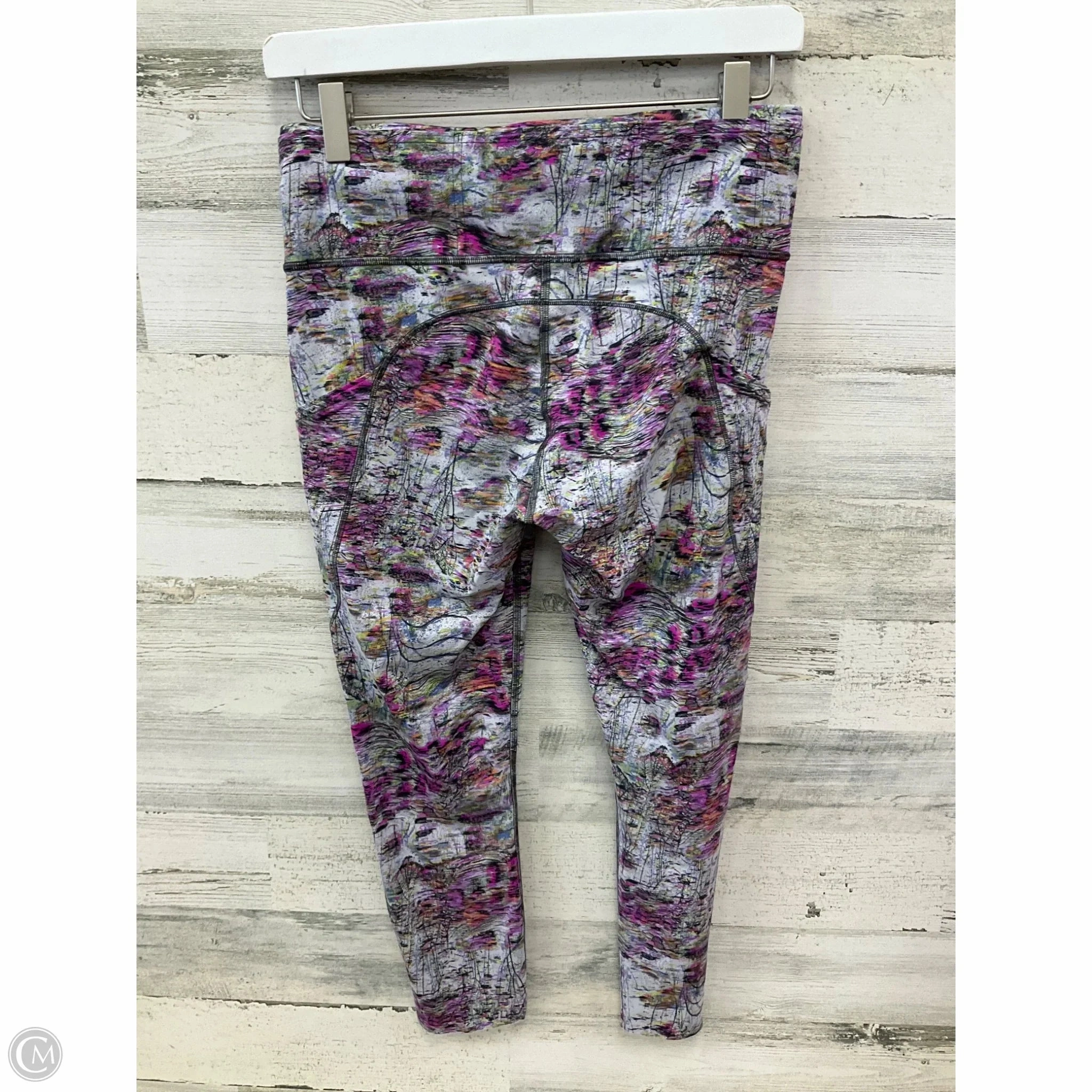 Athletic Leggings By Lululemon In Grey & Purple, Size: 8