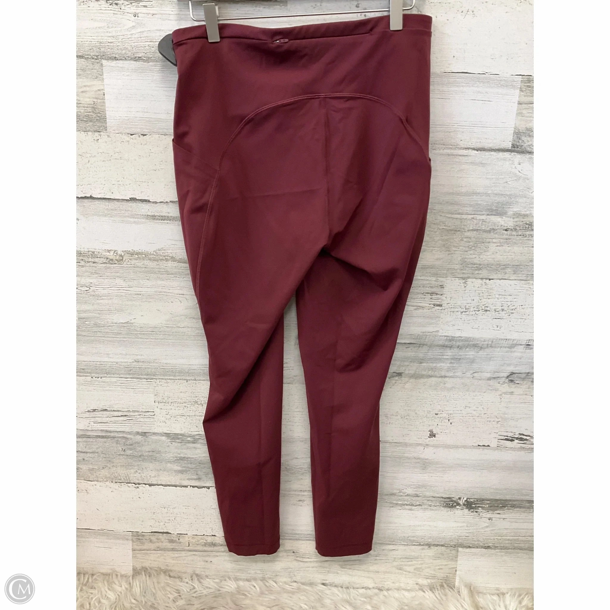 Athletic Leggings By Lululemon In Maroon, Size: 10