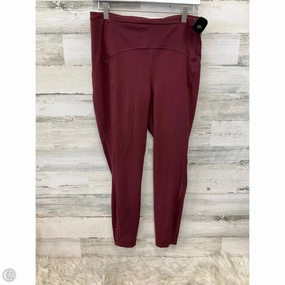 Athletic Leggings By Lululemon In Maroon, Size: 10