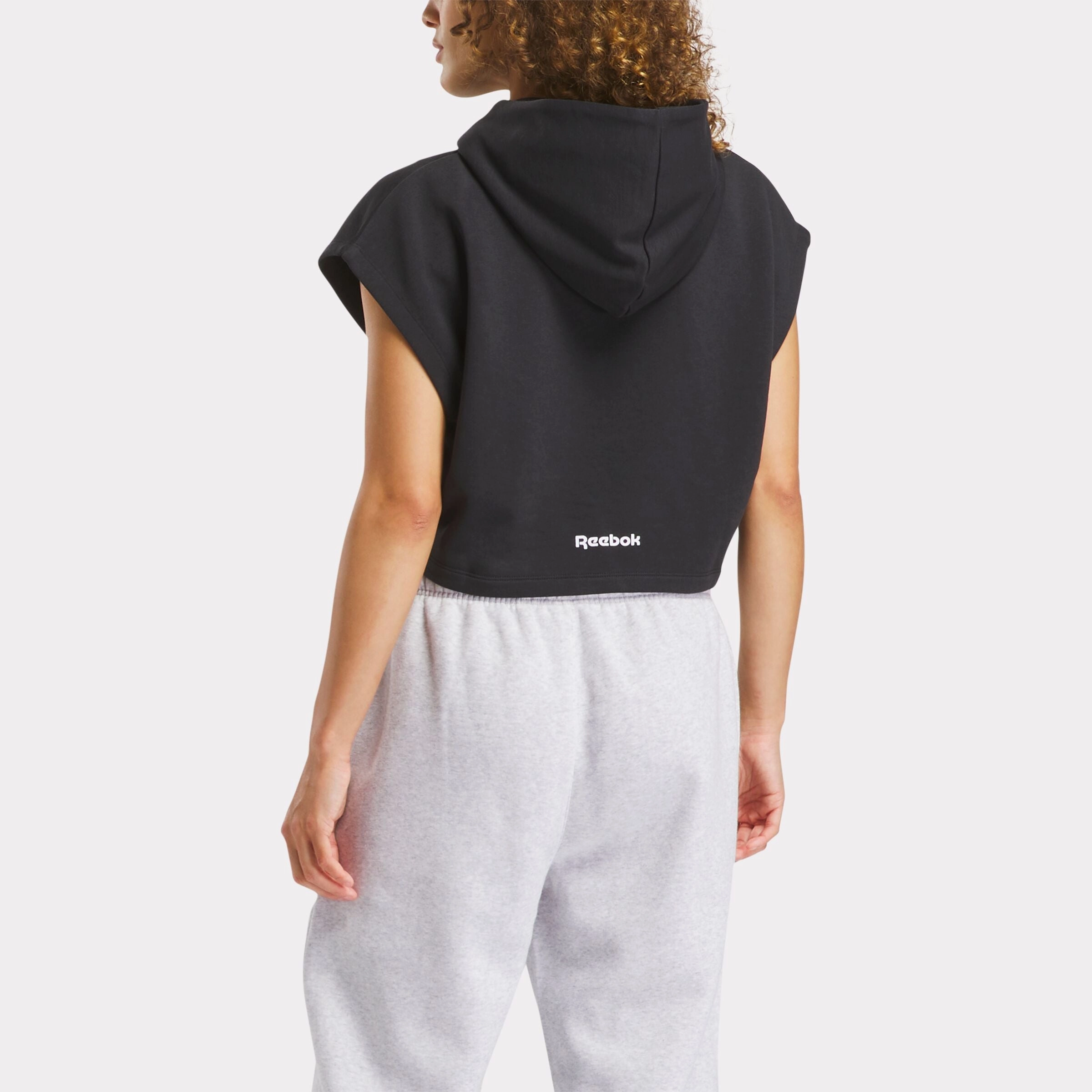 Basketball Off-Court Crop Hoodie Black