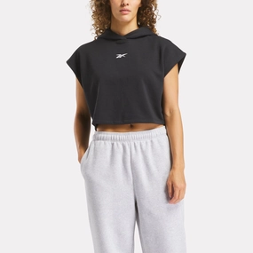 Basketball Off-Court Crop Hoodie Black