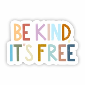 Be Kind, It's Free Sticker - Multicolor Text