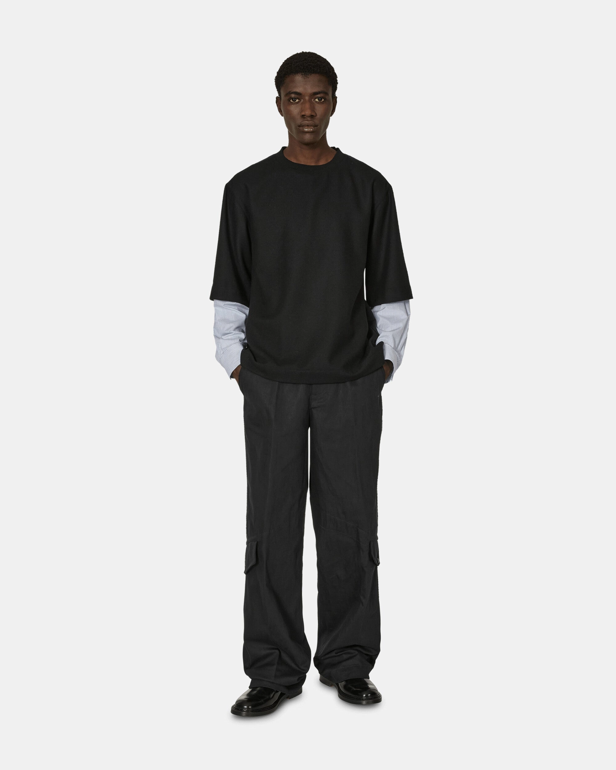 Boxy Cotton T-Shirt Black