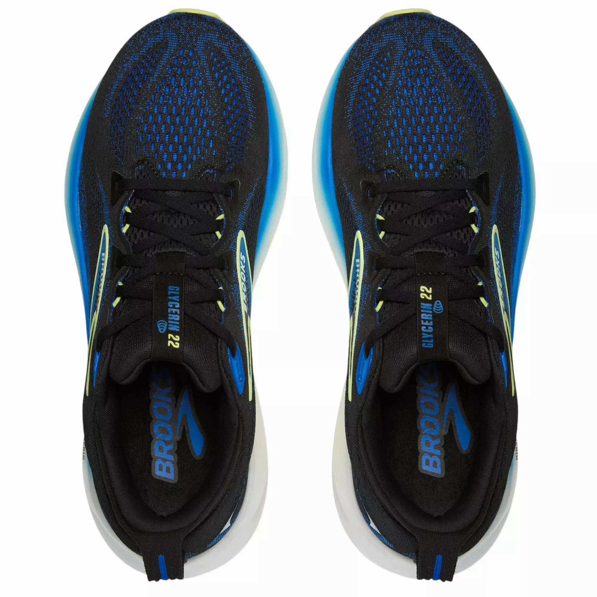 Brooks Glycerin 22 (Black/Cobalt/Neo Yellow) - Men's
