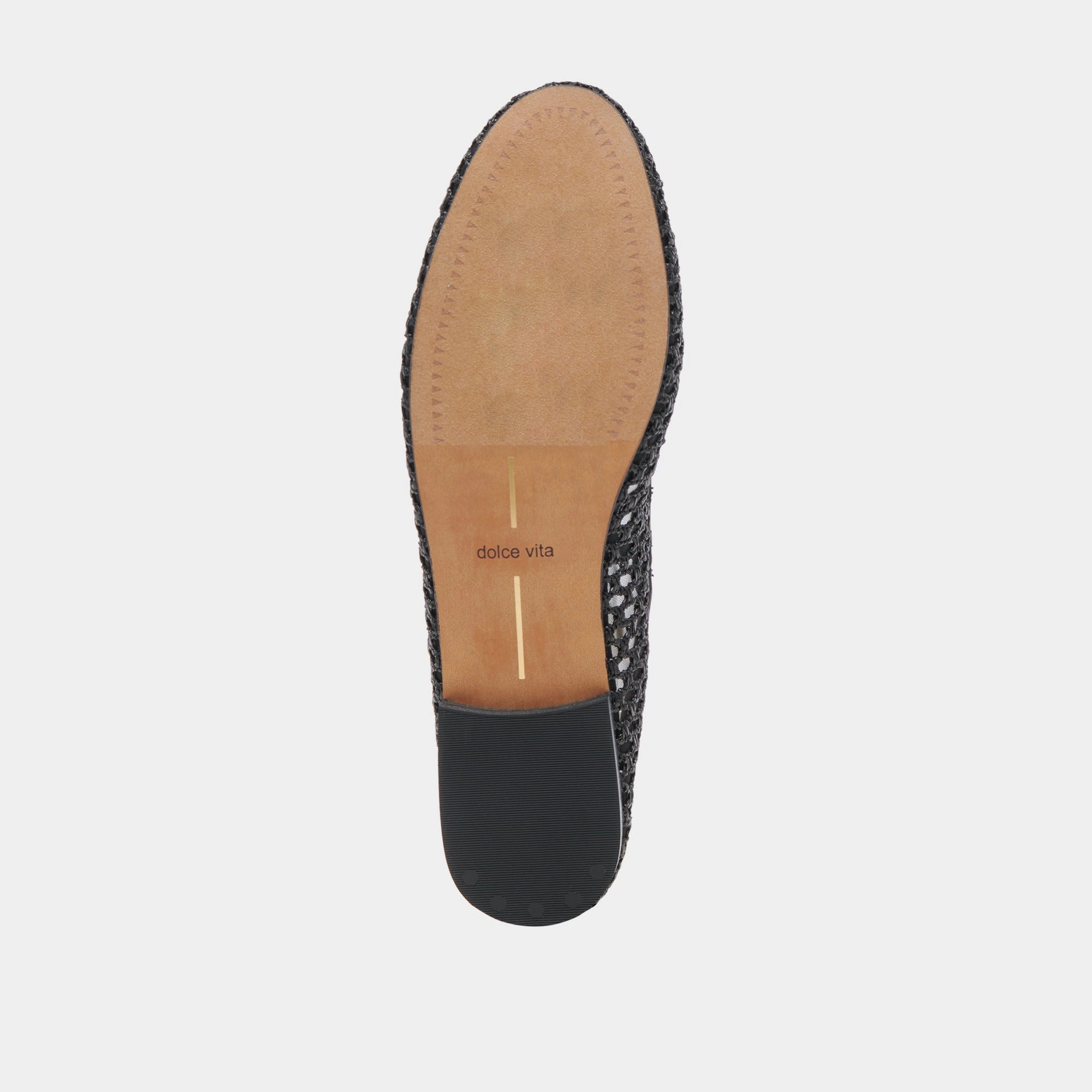 CARIN RAFFIA BALLET FLATS ONYX RAFFIA