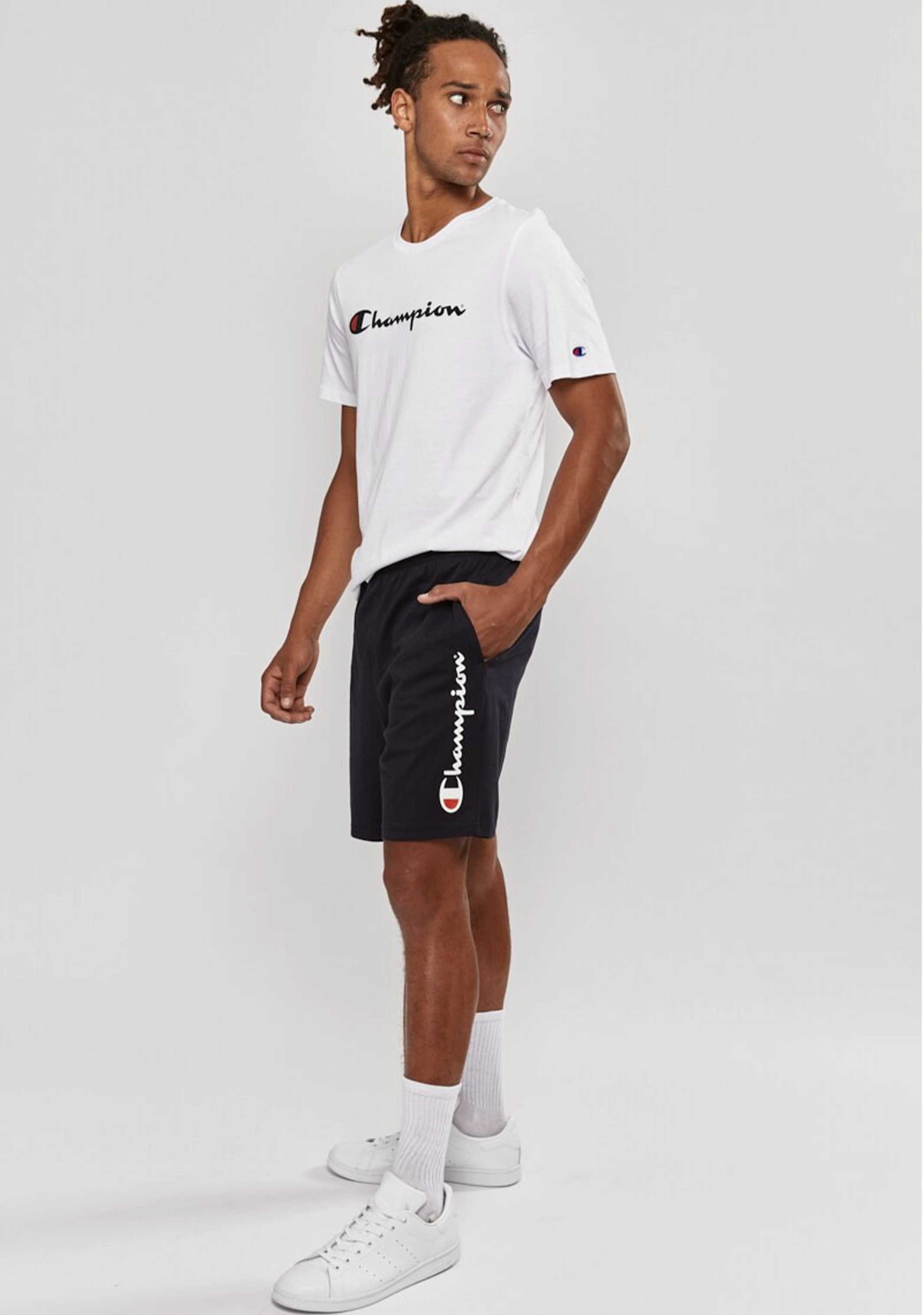 Champion Men’s Script Jersey Short Navy
