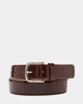 CLASSIC PATENT BELT WINE
