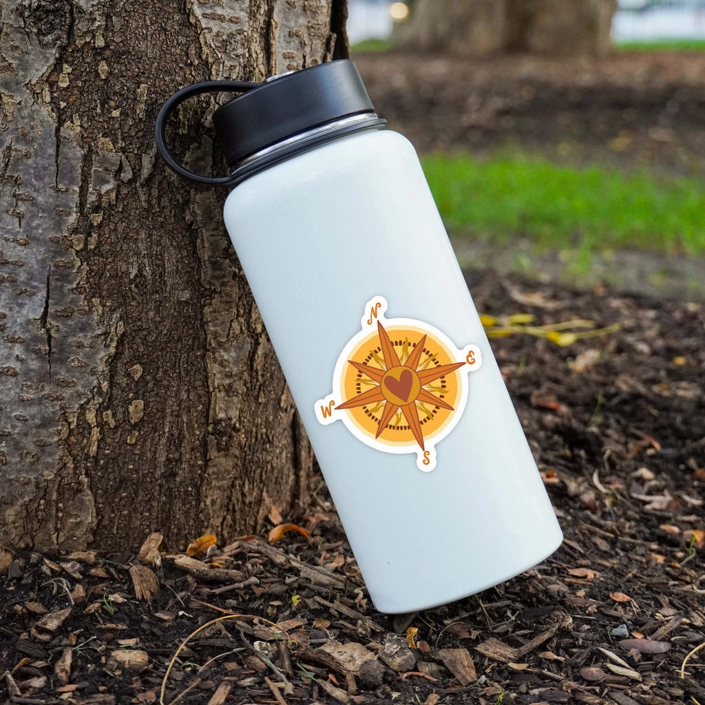 Compass Nature Sticker - Yellow