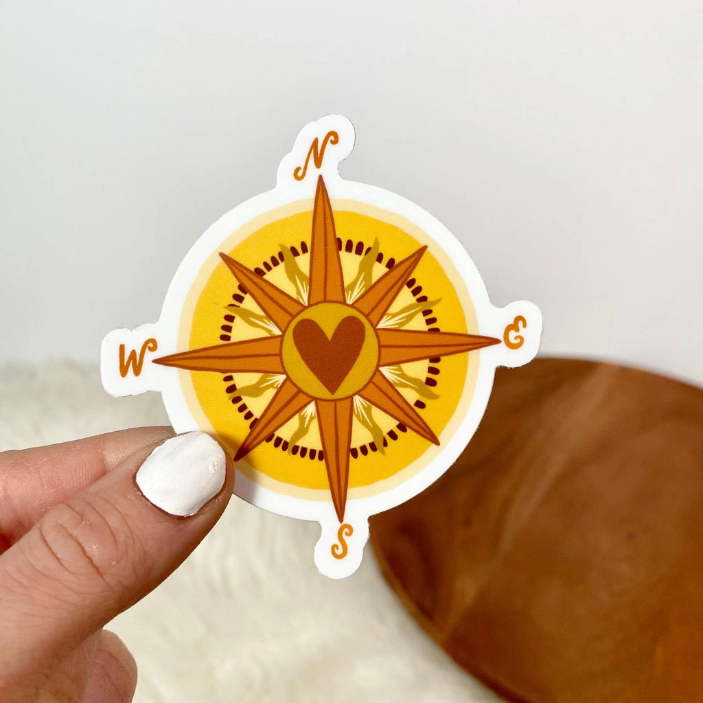 Compass Nature Sticker - Yellow