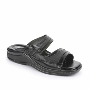 Coolers Casual Black Slippers For Men 2050-01 By Liberty
