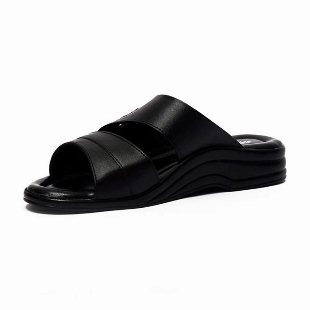 Coolers Casual (Black) Slippers For Men 7123-143 By Liberty
