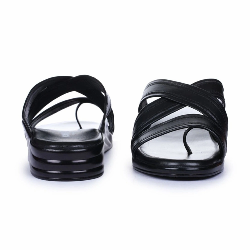 Coolers Casual Black Slippers For Men 7123-61 By Liberty