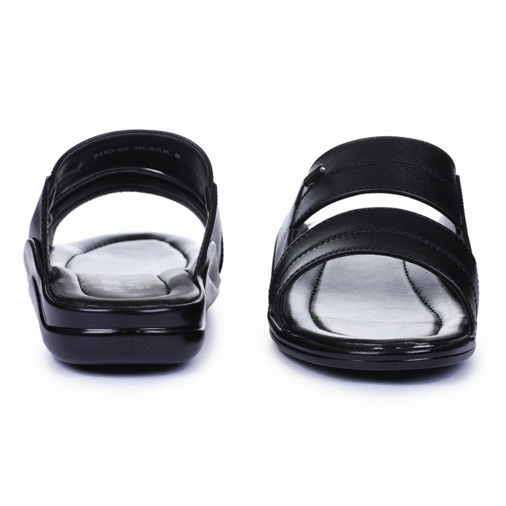 Coolers Casual Black Slippers For Men 7193-60 By Liberty