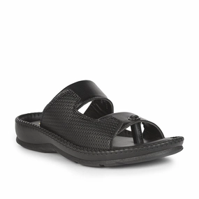 Coolers Casual (Black) Slippers For Men AVN-21 By Liberty