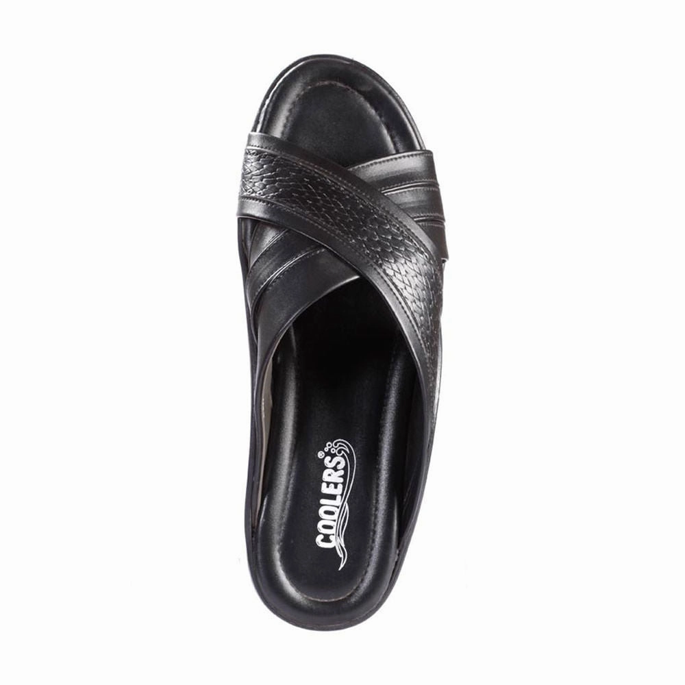 Coolers Casual Black Slippers For Men DON By Liberty