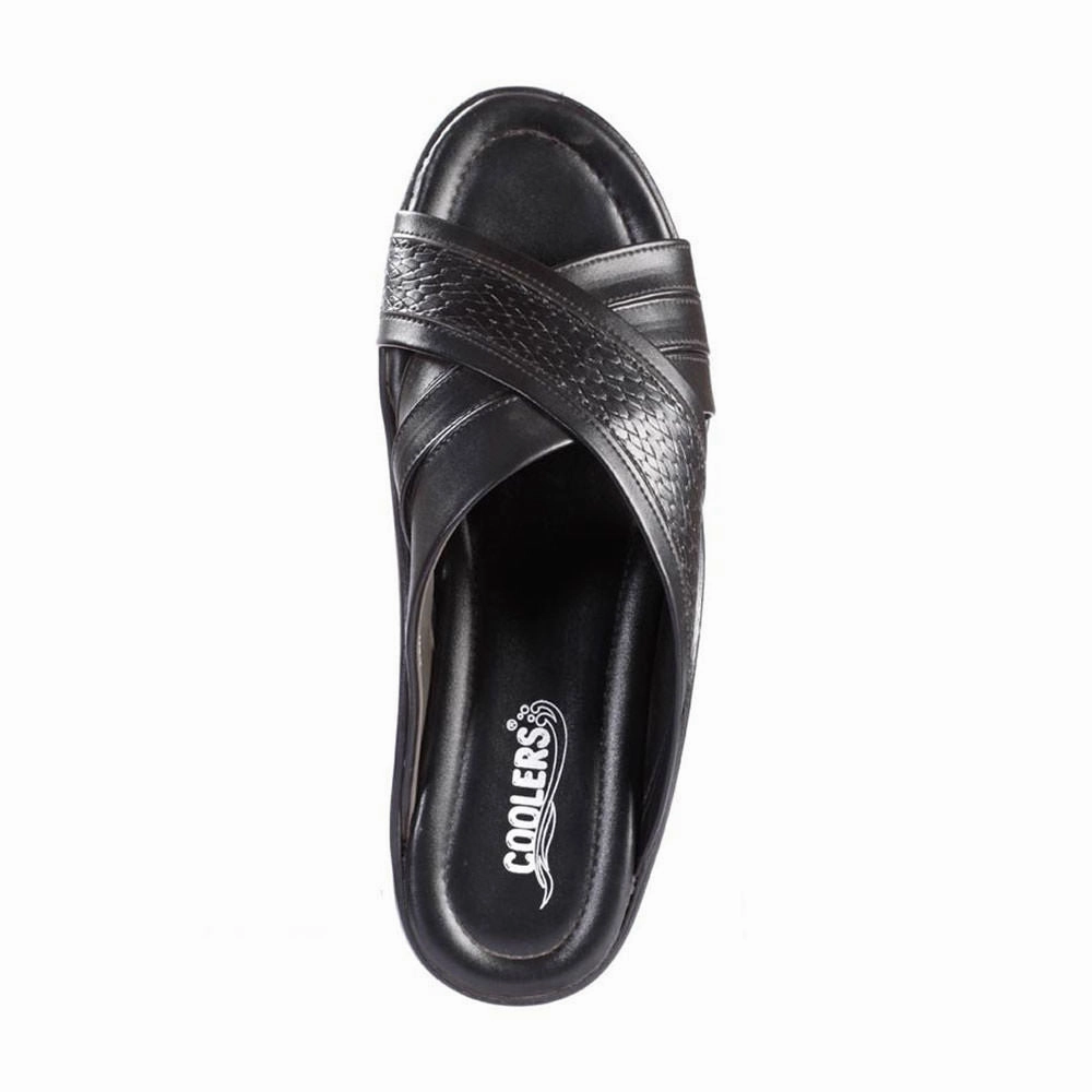 Coolers Casual Black Slippers For Men DON By Liberty