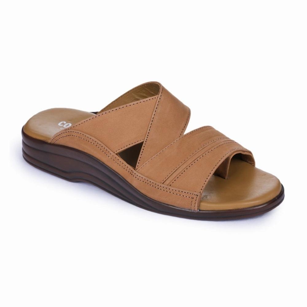 Coolers Casual Brown Slippers For Men 7123-79 By Liberty